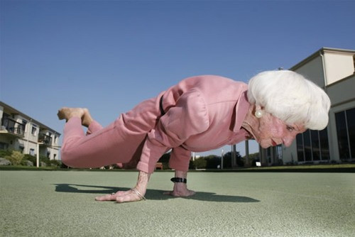 Yoga instructor Bette Calman, 83